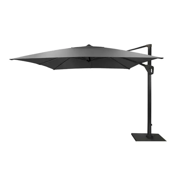 Parasol déporté Elios Novasun alu/novasun - grey/chiné foncé 3x4 m - PROLOISIRS