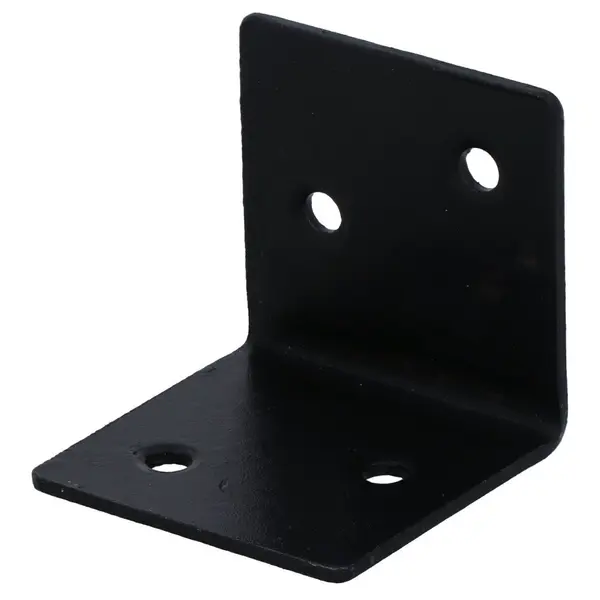 Equerre acier zingue noire Magnodur 40x40x40, SUKI - SUKI