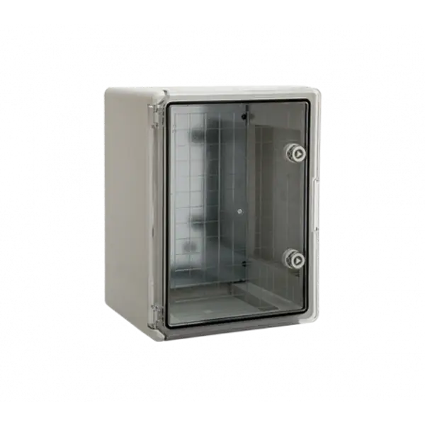 Coffret électrique ABS 600x400x200 étanche IP65 - Porte transparente - avec plaque