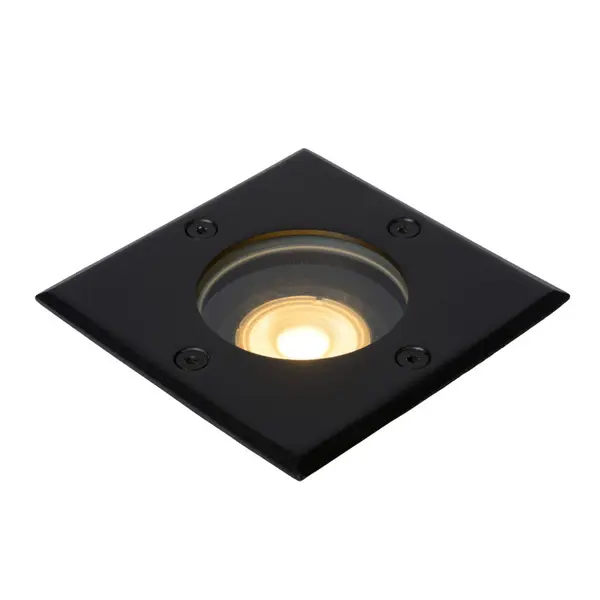 Spot extérieur à encastrer Biltin carré noir dimmable GU10 35 W LUCIDE