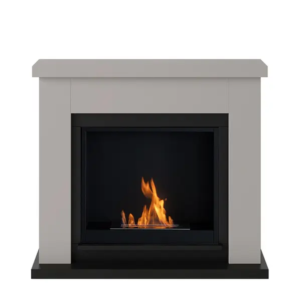 Cheminée bioéthanol - FreeFlame FRODE - flamme réelle sans conduit - beige - TAGU