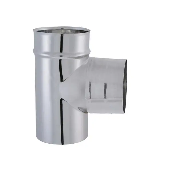 Coude en T pour raccordement de 90° d'angle - modèle TYRAL - inox 304 - double emboitement - Ø139 - Joncoux