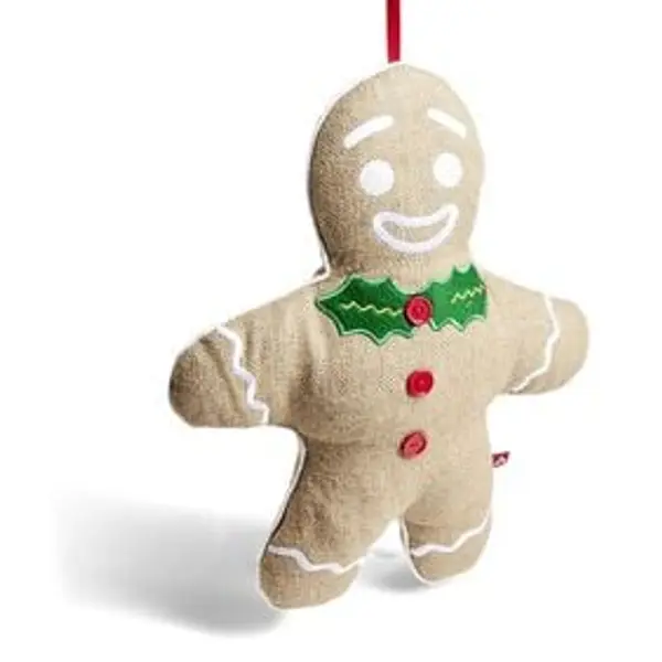 Coussin Noël bonhomme pain d'épices 35xH42cm