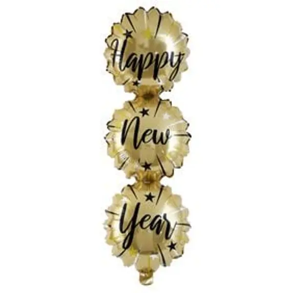 Ballon aluminium happy new year 90cm