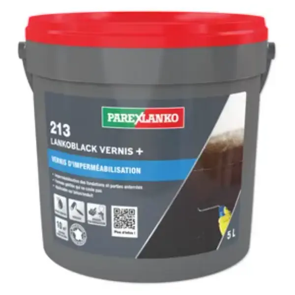 Enduit bitumineux - 213 Lankoblack vernis + seau 5 l