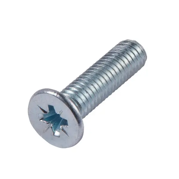Boite de 2 kg de vis mécaniques tête fraisée plate 4 x 30 mm acier au carbone (classe 4,8)