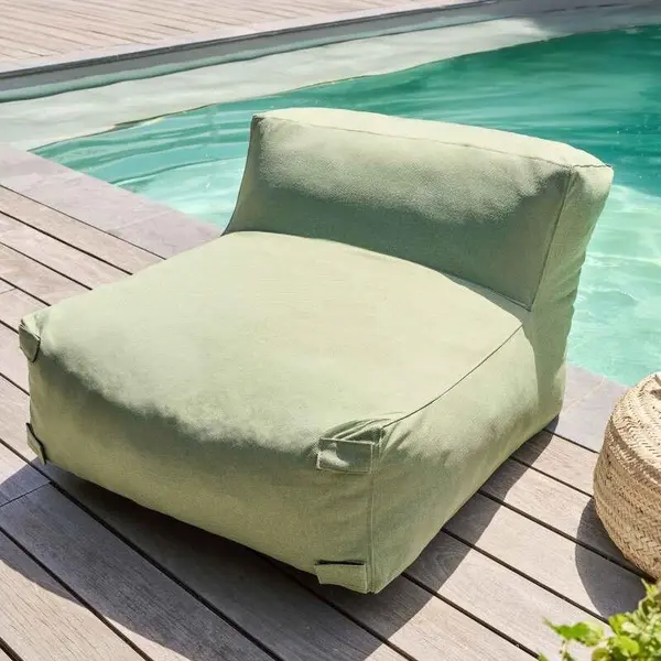 Pouf fauteuil MIXI vert cactus - OVIALA