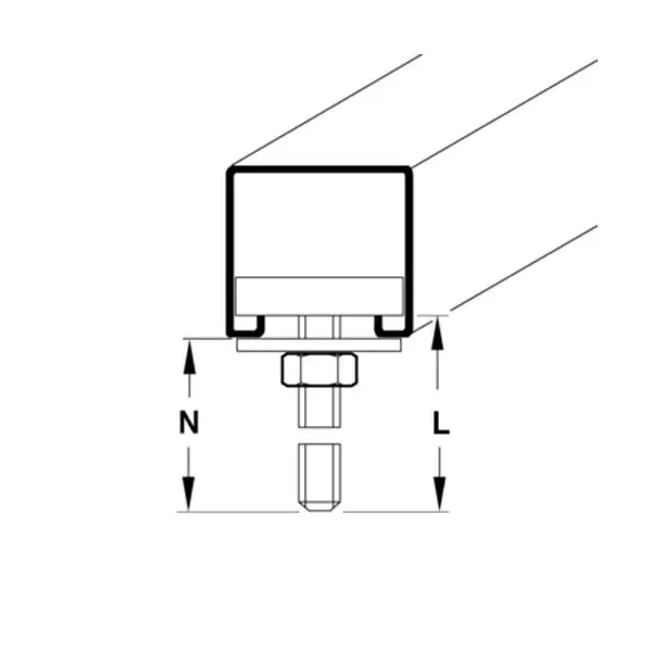Double ecrou TBO HZ41 M8x55 Sikla