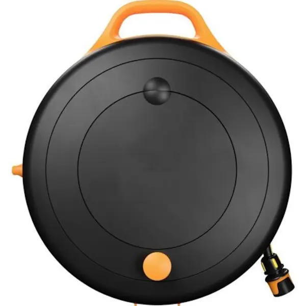 Dévidoir automatique - S avec tuyau 15 m - enrouleur mural pour arrosage de jardin - FISKARS