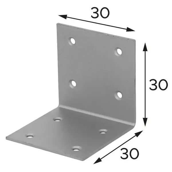 Equerre acier zingue Magnodur 40x40x40, SUKI - SUKI