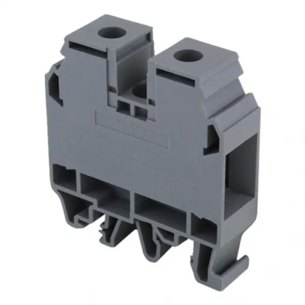 Bloc de jonction 35mm² - Borne ER35 Grise - 115A Max - Connexion à vis - Montage sur rail DIN