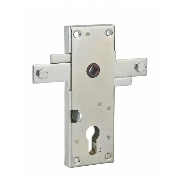 Boitier de serrure en applique à double entrée à fouillot pour garage basculante, 2pts latéraux, 55x155mm, carré 8mm - THIRARD