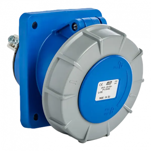 Prise encastrable 63A monophasé 220V - 2P+T - Étanche IP67 - IDE