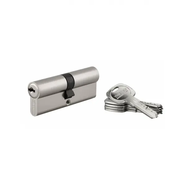 Cylindre de serrure double entrée Trafic 6, 40x40mm, anti-arrachement, anti-perçage, nickel, 5 clés - THIRARD