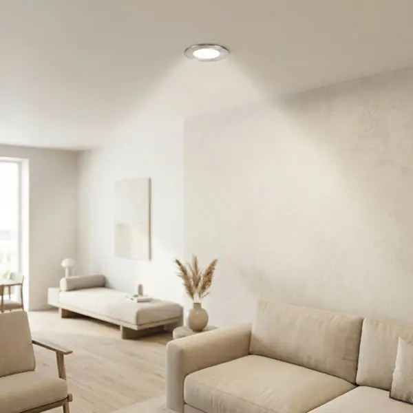 Lot de 3 spots LED 3 W encastrables extra plats aluminium blanc dimmables IP44