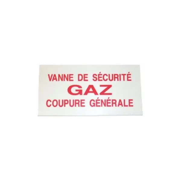 Etiquette signalétique "EAU CHAUDE" 200X50