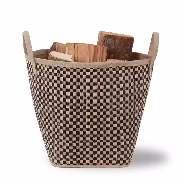 Panier à bûches et à granulés - Damier - LE MARQUIER