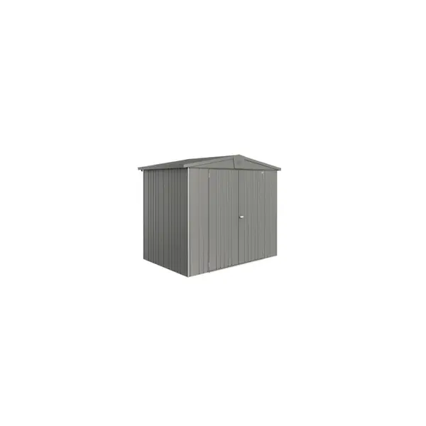 Abri de jardin en métal Europa gris métallisé 2,44 x 1,56 x 2,03 m BIOHORT