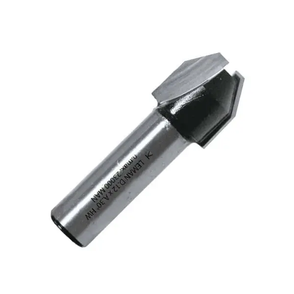 LEMAN Fraise d'affleureuse combinée Ø12mm 45° queue Ø8mm - 4658.745.00
