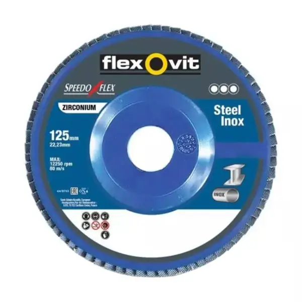 Disque à lamelle acier inox Speedoflex Zirconium D125MM GR40 Flexovit