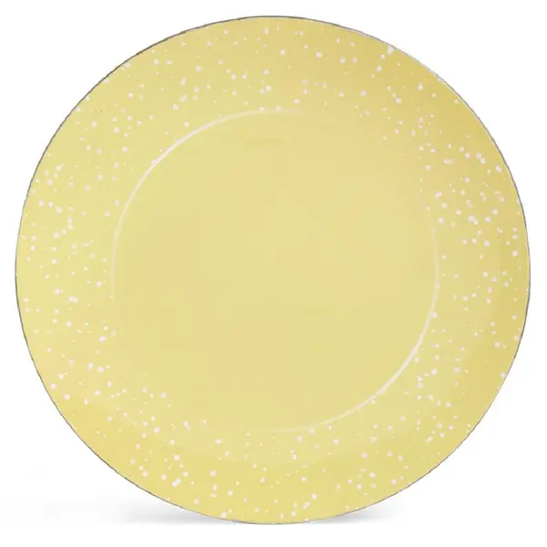 Sous assiette ronde plastique doré et blanc Ø33cm