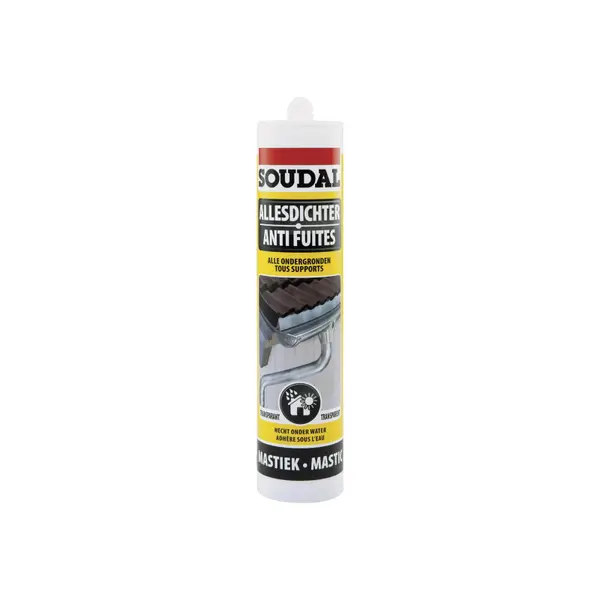 Mastic anti-fuites Transparent 290 ml SOUDAL