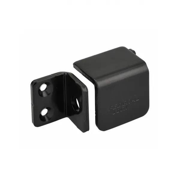 Porte-cadenas renforcé à recouvrement, droit, acier, protection pour fermeture, noir - THIRARD