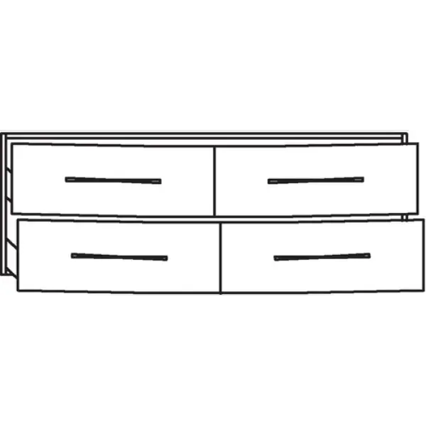 Caisson meuble suspendu Ancodesign - Blanc brillant