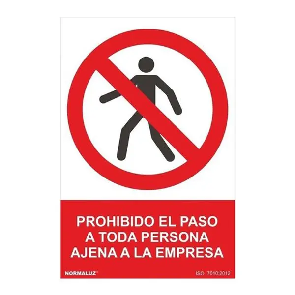 Señal Prohi Paso Persona Ajena 210X300Mm