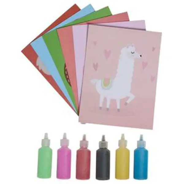 Activité carte à sable coloré x6