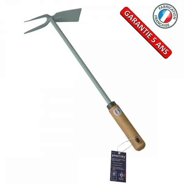 Serfouette à oignons panne et fourche - manche extra-long bois PEFC - PERRIN