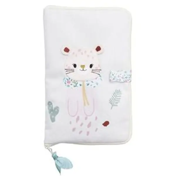 Protège carnet de santé motif guépard 26x17.5 cm