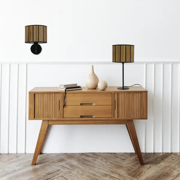 Applique tasso e14 d19 noir brun métropolight - METROPOLIGHT