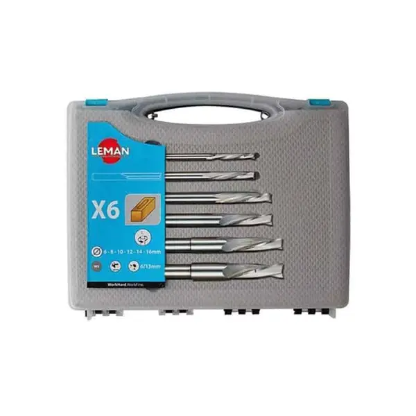 LEMAN Coffret de 6 mèches à mortaiser hélicoïdales WS - 322.500.00