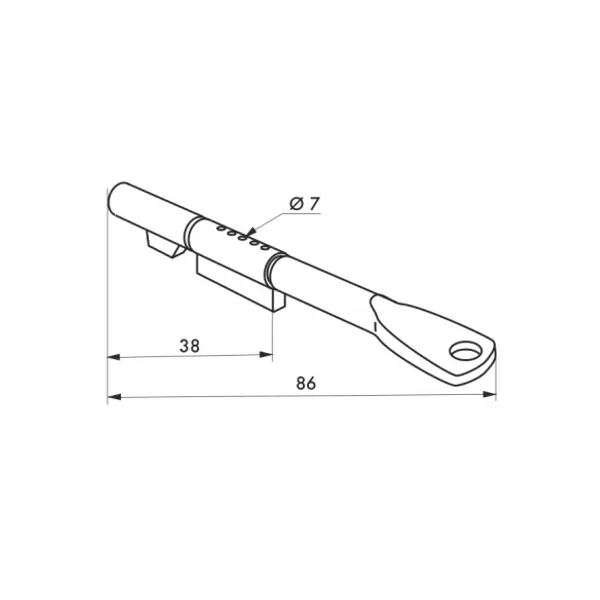 Clé de blocage pour serrure Ø 7mm - THIRARD