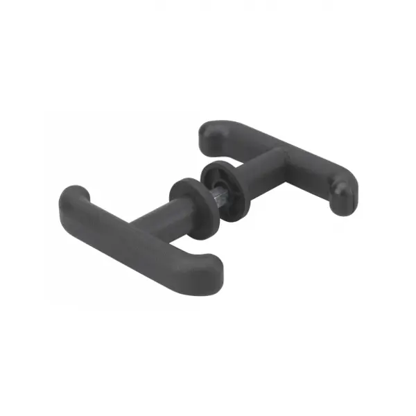 Ensemble de poignées pour porte de garage, carré 8mm, noir - THIRARD