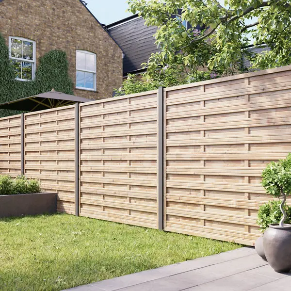 Poteau aluminium rainuré Neva gris foncé H. 2,40 m - Section 70 x 70mm