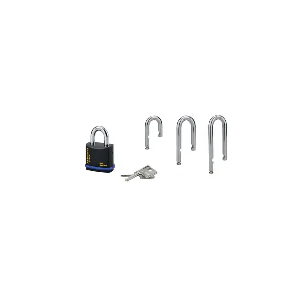 Cadenas à clé Fédéral Lock S900R, acier, chantier, anse molybdène, 63.5mm, 2 clés, noir - THIRARD