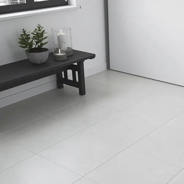 Dalle PVC auto-adhésif gris et blanc - L. 30,5cm x - L. 30,5cm