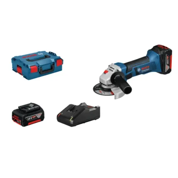 Meuleuse angulaire sans fil GWS 18-125 V-LI Professional avec 2 batteries Li-ion 4,0 Ah