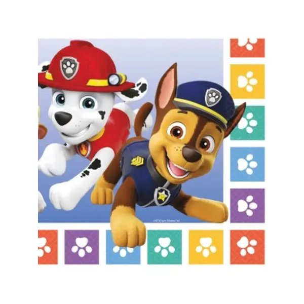 Serviettes papier Paw Patrol x16 9914237