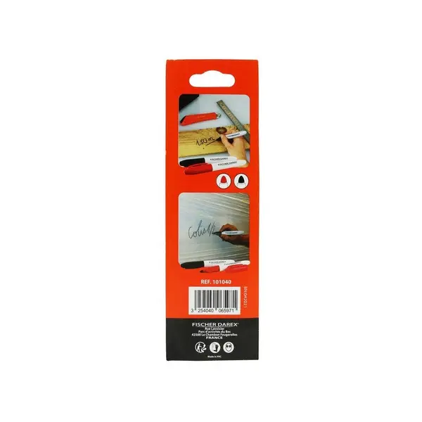 Marqueurs rouge et noir lot de 2 fischer darex - FISCHER DAREX