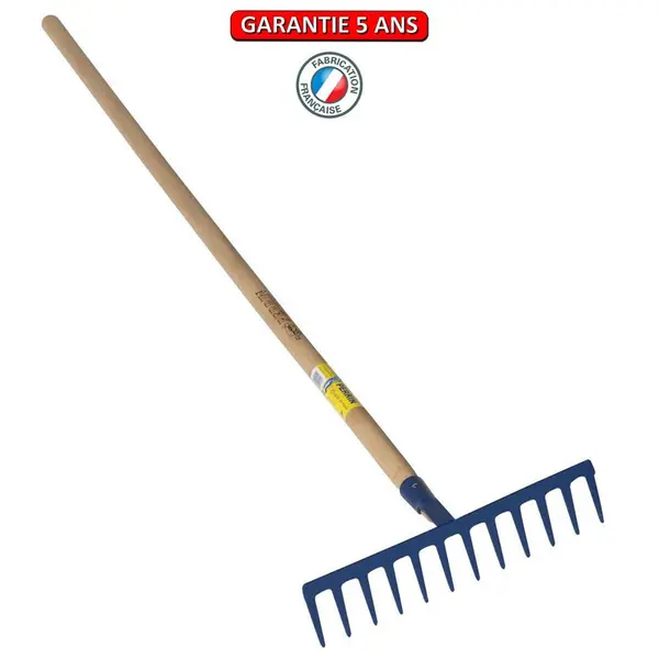 Râteau forgé 16 dents droites manche 1,65 m - PERRIN