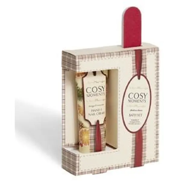 Coffret crème pour les mains orange cannelle avec lime à ongles