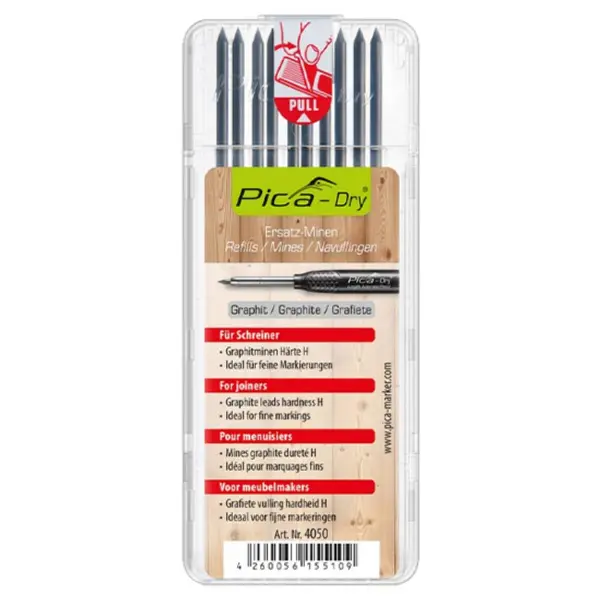 Mine de rechange special bois graphite H boite de 10 Pica