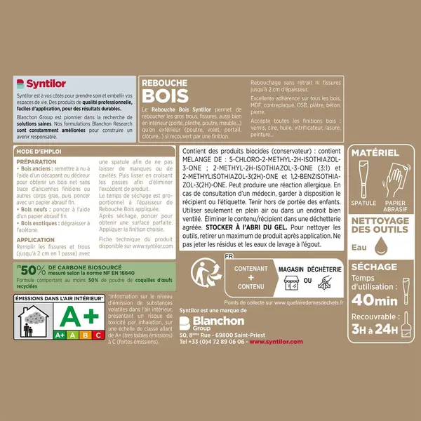 Mastic Biosourcé SYNTILOR naturel 1 kg - SYNTILOR