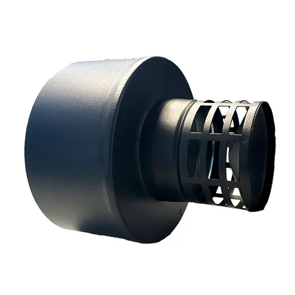 Capuchon prise d’air - Apollo Pellets 2.0 - noir Ø80/130 mm - pour terminal horizontal - Joncoux