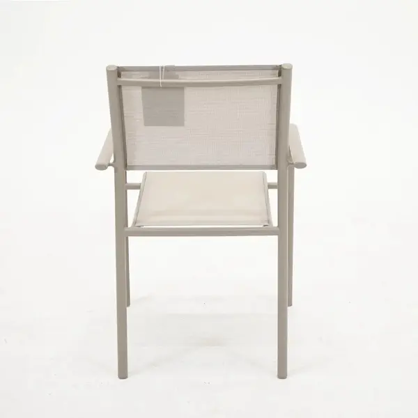 Fauteuil Empilable Duca - Aluminium et TPEP - Sand et Sand - PROLOISIRS