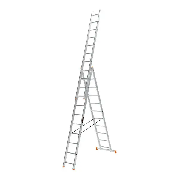 Échelle transformable aluminium 3 x 11 barreaux 4 positions H. 6.49 m