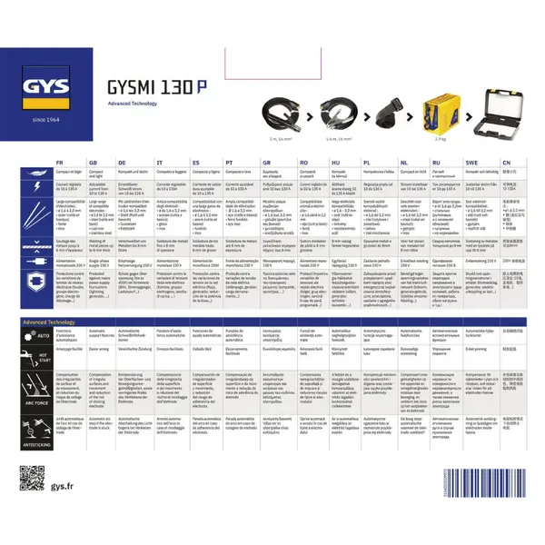 GYS Poste à souder MMA Arc GYSMI 130P - 029972